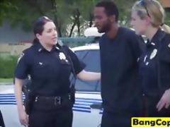 Huge breast police woman forcibly fucked by big black cock at her mobile car