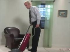 Gwen Diamond makes sub guy eat own cum