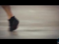 Teen soccer fans threesome with one of the players